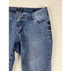 Seven7 Skinny Jeans Women's 16W Blue Cropped Capris Stretch Denim